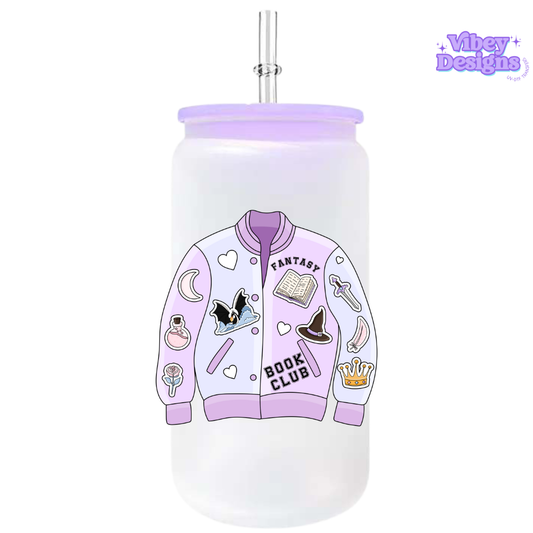 UV-DTF Transfer for Bottle, Glass, Mug, Diary - Bookclub Jacket