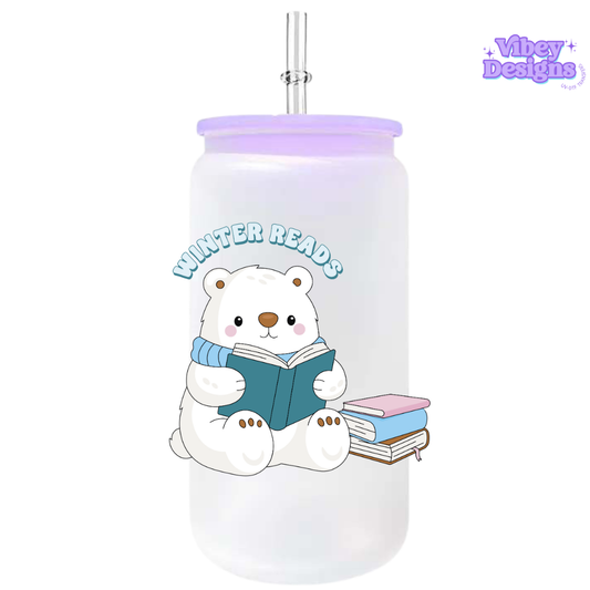 UV-DTF Transfer for Bottle, Glass, Mug, Diary - Winter Reads