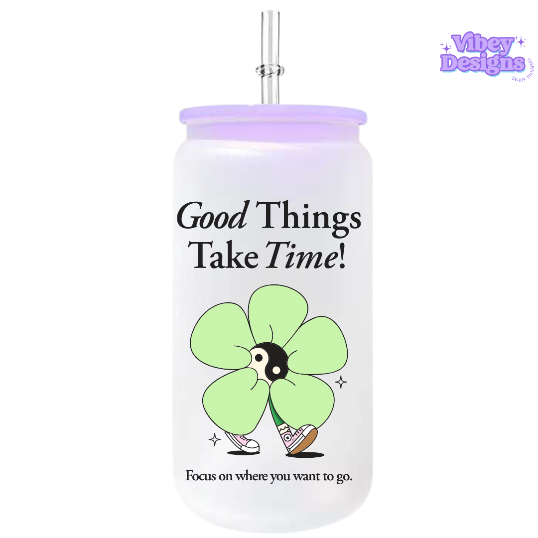 UV-DTF Transfer for Bottle, Glass, Mug, Diary - Good Things Green