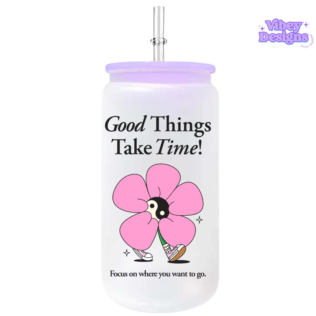 UV-DTF Transfer for Bottle, Glass, Mug, Diary - Good Things Pink