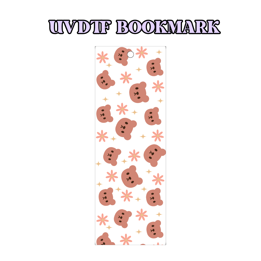 UV-DTF Bookmark Transfer - Kawaii Bears