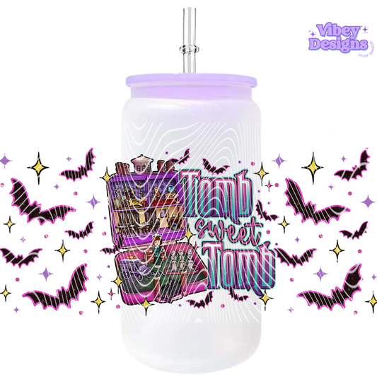 Uv Dtf Wrap For 16oz Libbey Glass - Tomb Sweet Tomb