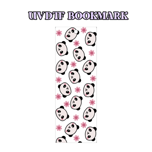 UV-DTF Bookmark Transfer - Kawaii Pandas