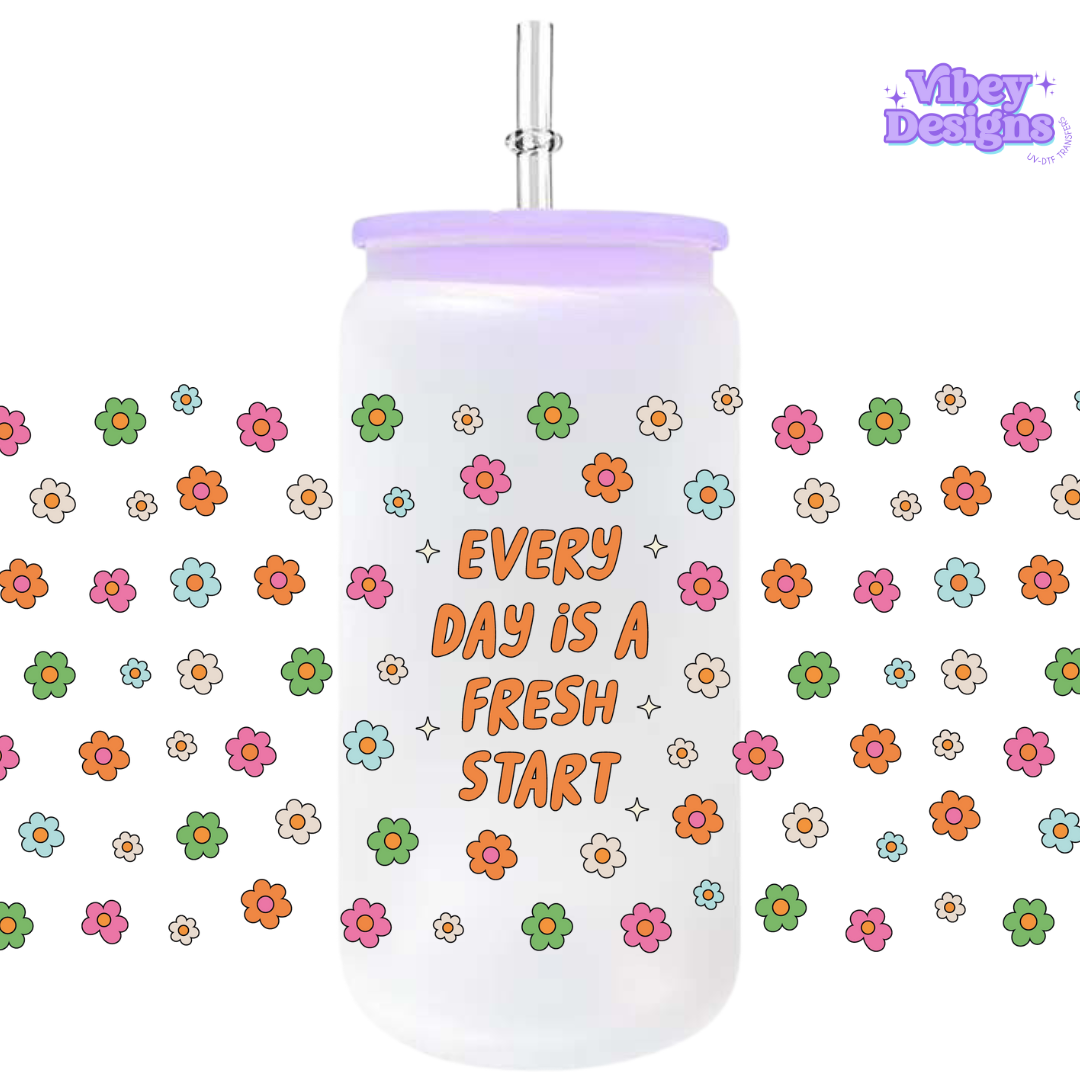 Uv Dtf Wrap For 16oz Libbey Glass - Fresh Start