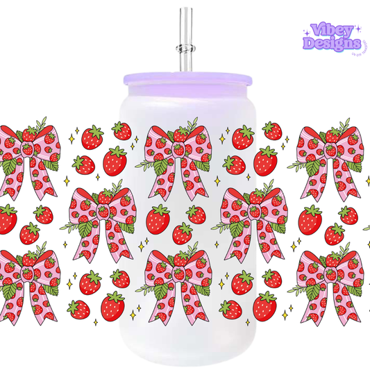 Uv Dtf Wrap For 16oz Libbey Glass - Strawberrybows