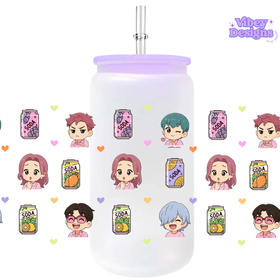 Uv Dtf Wrap For 16oz Libbey Glass - K Pop