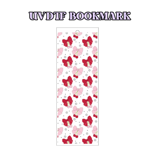 UV-DTF Bookmark Transfer - Bows & Cherries