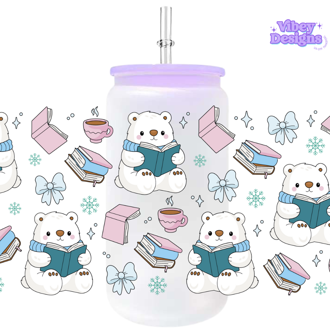 Uv Dtf Wrap For 16oz Libbey Glass - Hello Winter