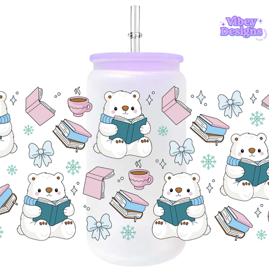Uv Dtf Wrap For 16oz Libbey Glass - Hello Winter