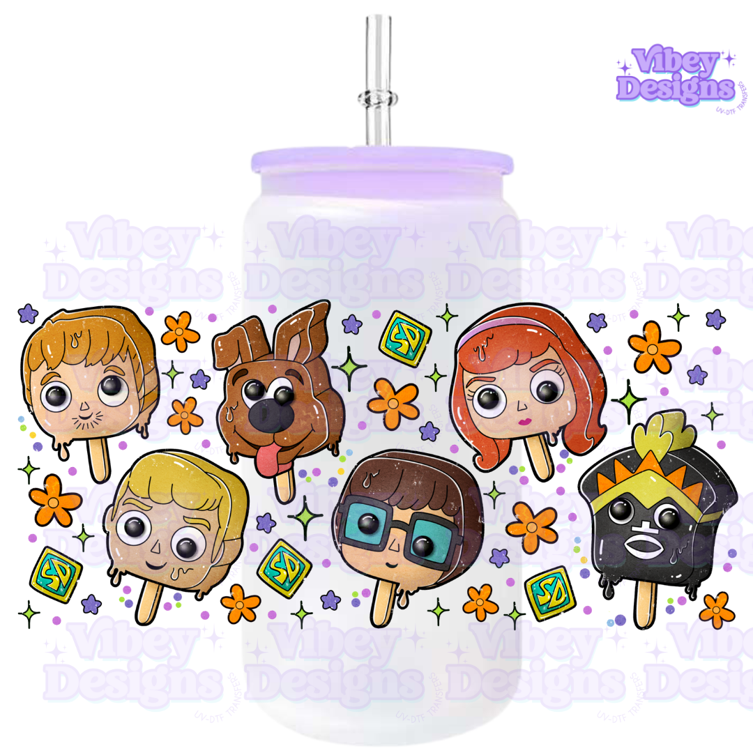 Uv Dtf Wrap For 16oz Libbey Glass - Scooby Pops