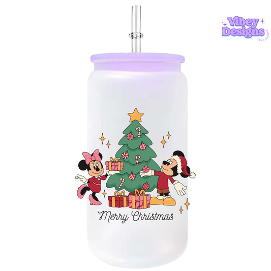 UV-DTF Transfer for Bottle, Glass, Mug, Diary - Merry Christmas Mouse