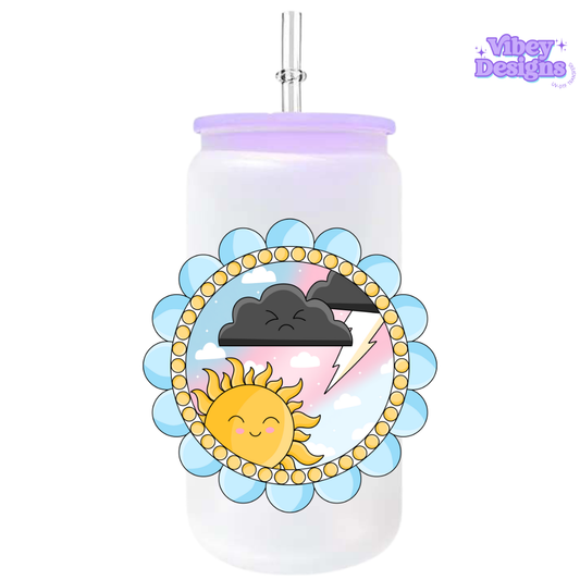 UV-DTF Transfer for Bottle, Glass, Mug, Diary - Grumpy Sunshine Frame