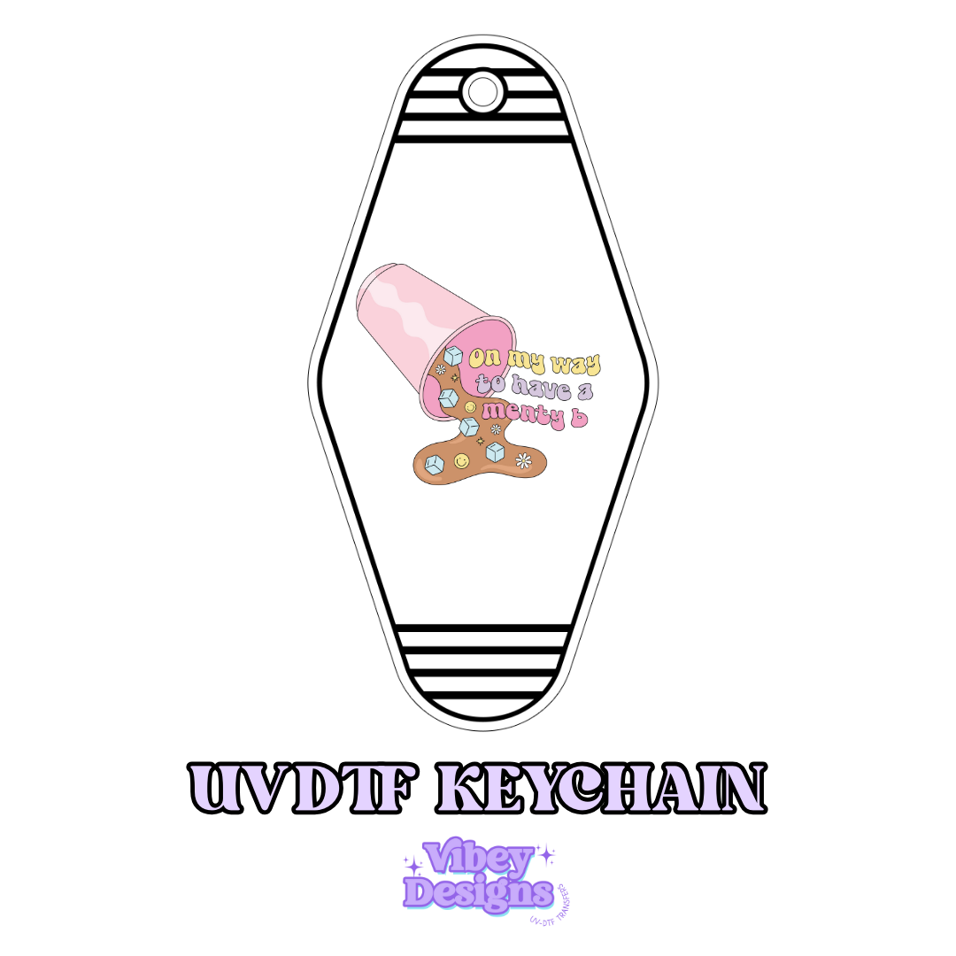 RTS Motel Keychain | Shot glass Decal - On my Way to have a Monty