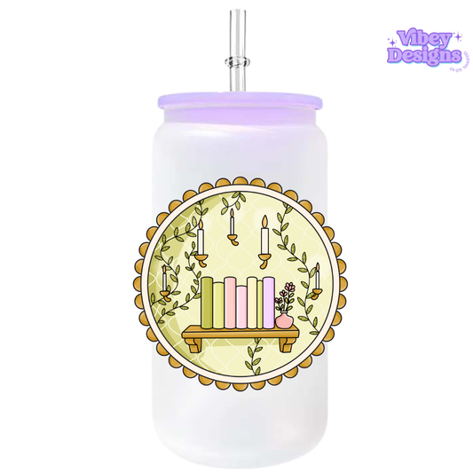 UV-DTF Transfer for Bottle, Glass, Mug, Diary - Book Shelf Circle