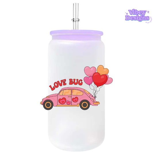 UV-DTF Transfer for Bottle, Glass, Mug, Diary - Love Bug