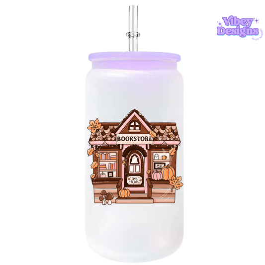 UV-DTF Transfer for Bottle, Glass, Mug, Diary - Autumn Bookstore