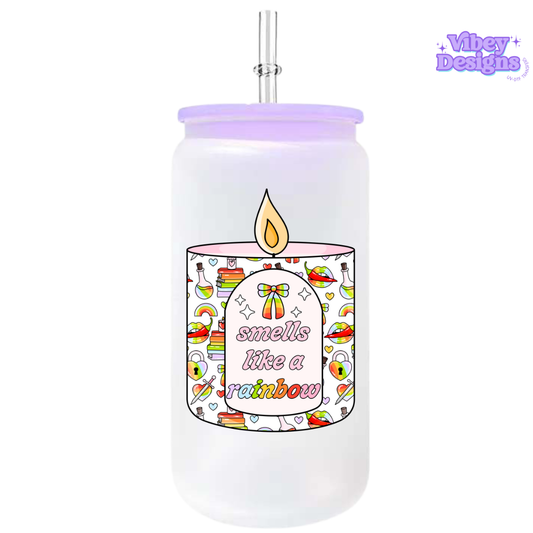 UV-DTF Transfer for Bottle, Glass, Mug, Diary - Smells like Rainbow