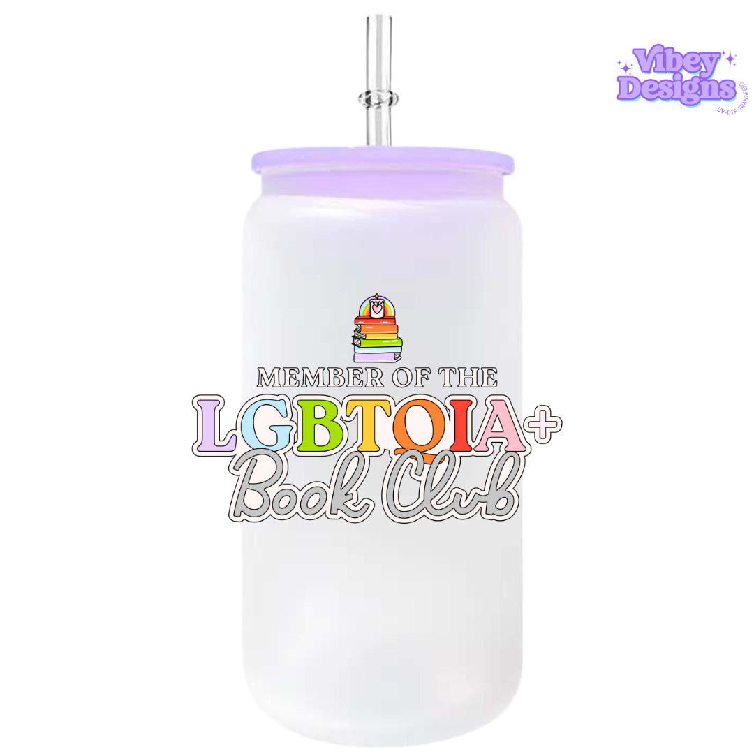 UV-DTF Transfer for Bottle, Glass, Mug, Diary - Member of the LGBTQIA+ Bookclub