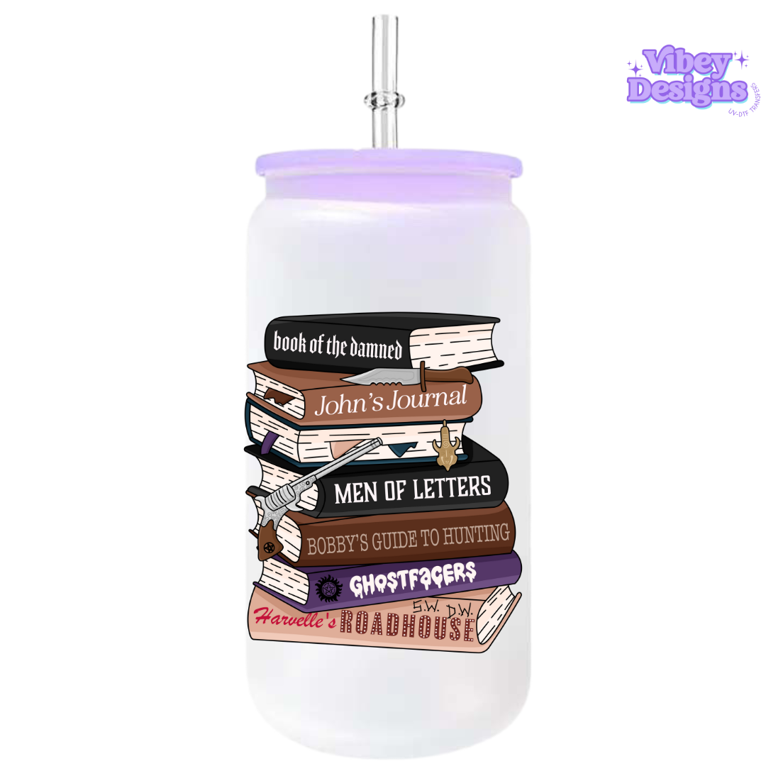UV-DTF Transfer for Bottle, Glass, Mug, Diary - Snatural Book Stack