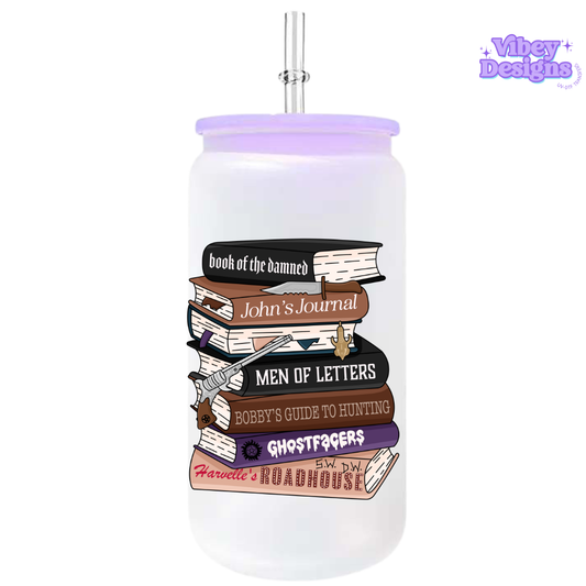 UV-DTF Transfer for Bottle, Glass, Mug, Diary - Snatural Book Stack
