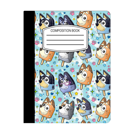 Composition Notebook - Blue Pops