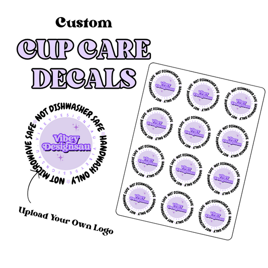 Custom Cup Care UV DTF Decal - Set of 20