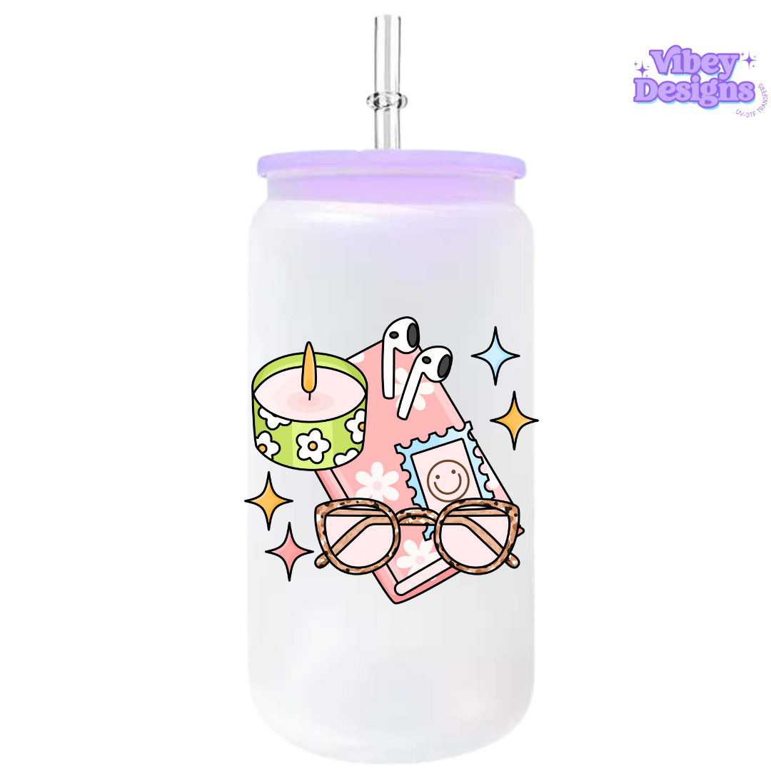 UV-DTF Transfer for Bottle, Glass, Mug, Diary - Book Elements