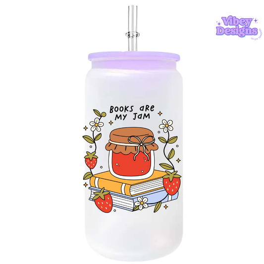 UV-DTF Transfer for Bottle, Glass, Mug, Diary - Books are my jam