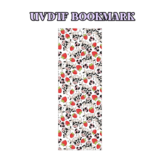 UV-DTF Bookmark Transfer - Strawberry Cows