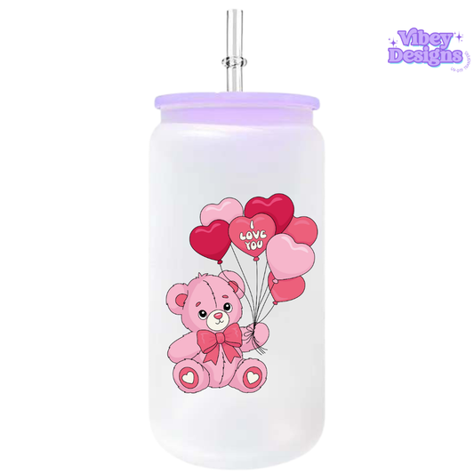 UV-DTF Transfer for Bottle, Glass, Mug, Diary - Love you bear