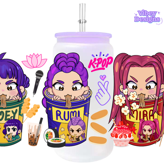 Uv Dtf Wrap For 16oz Libbey Glass - K Pop Ramyeon