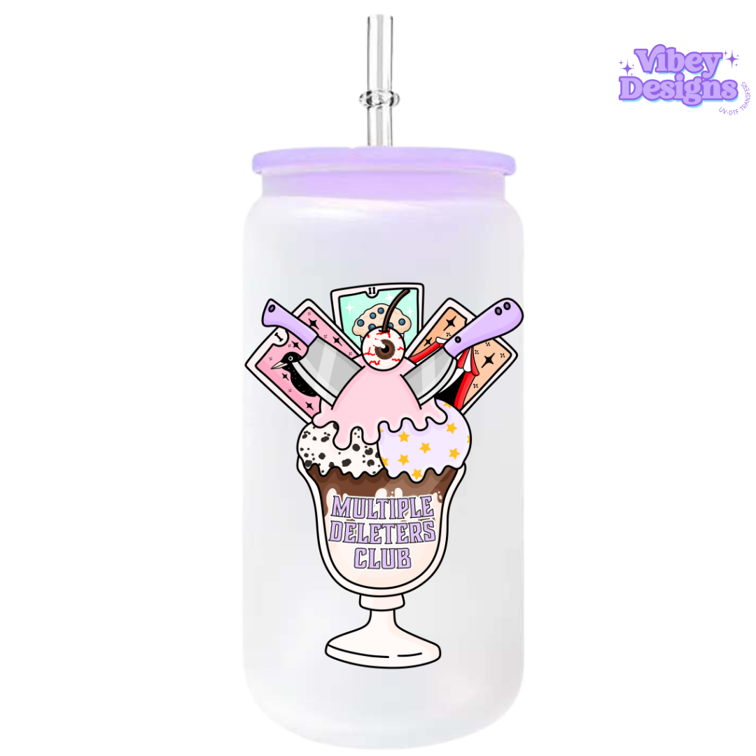 UV-DTF Transfer for Bottle, Glass, Mug, Diary - Multiple Deleters Club
