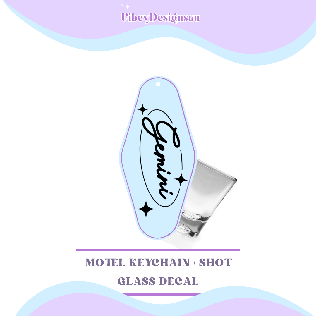 RTS Motel Keychain | Shotglass Decal - Gemini