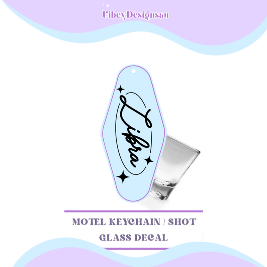 RTS Motel Keychain | Shotglass Decal - Libra