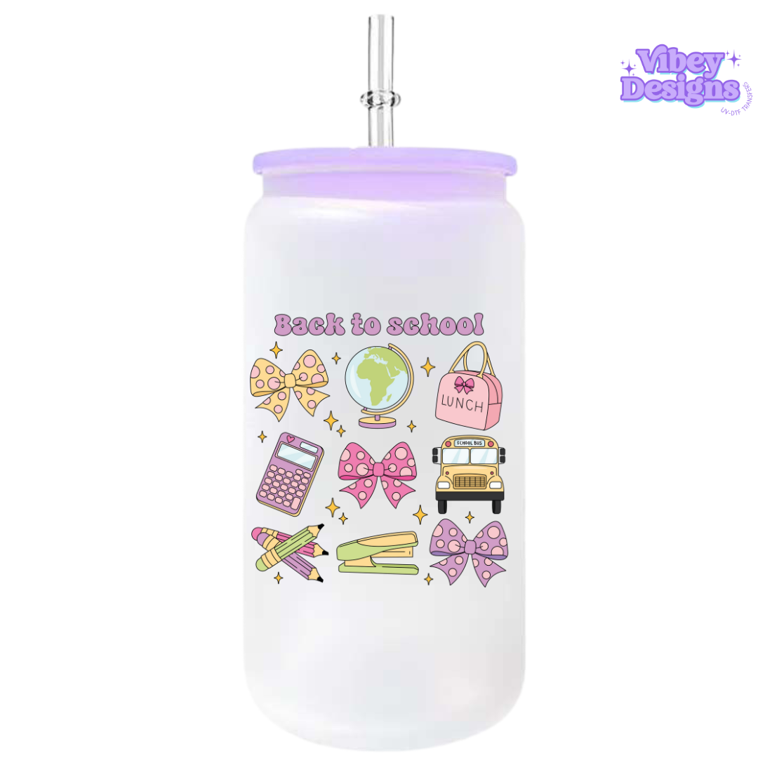 UV-DTF Transfer for Bottle, Glass, Mug, Diary - Back to school