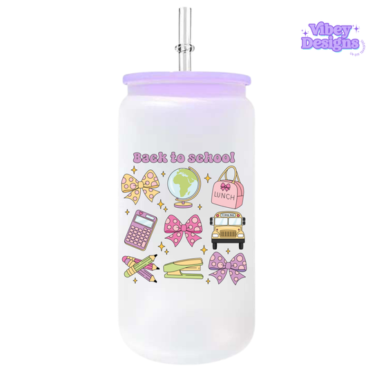 UV-DTF Transfer for Bottle, Glass, Mug, Diary - Back to school