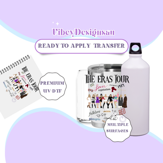 RTS UV-DTF Transfer for Bottle, Glass, Mug, Diary - The Eras Tour