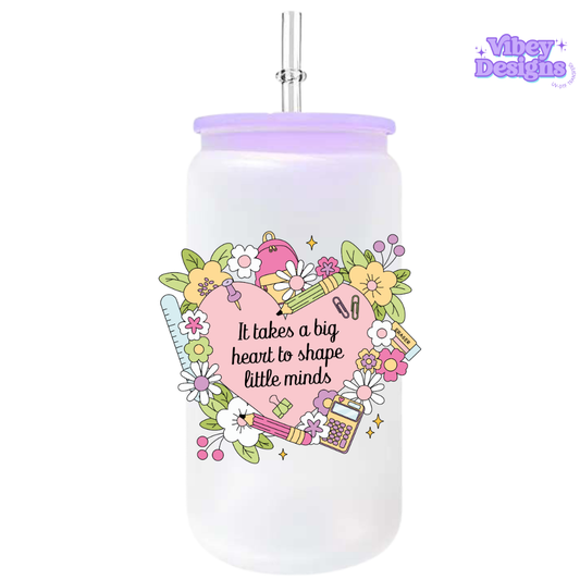 UV-DTF Transfer for Bottle, Glass, Mug, Diary - It takes a big heart