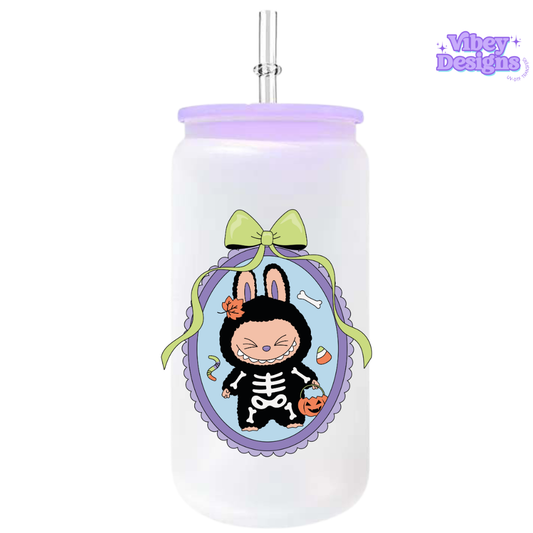 UV-DTF Transfer for Bottle, Glass, Mug, Diary - Bubu Skeleton