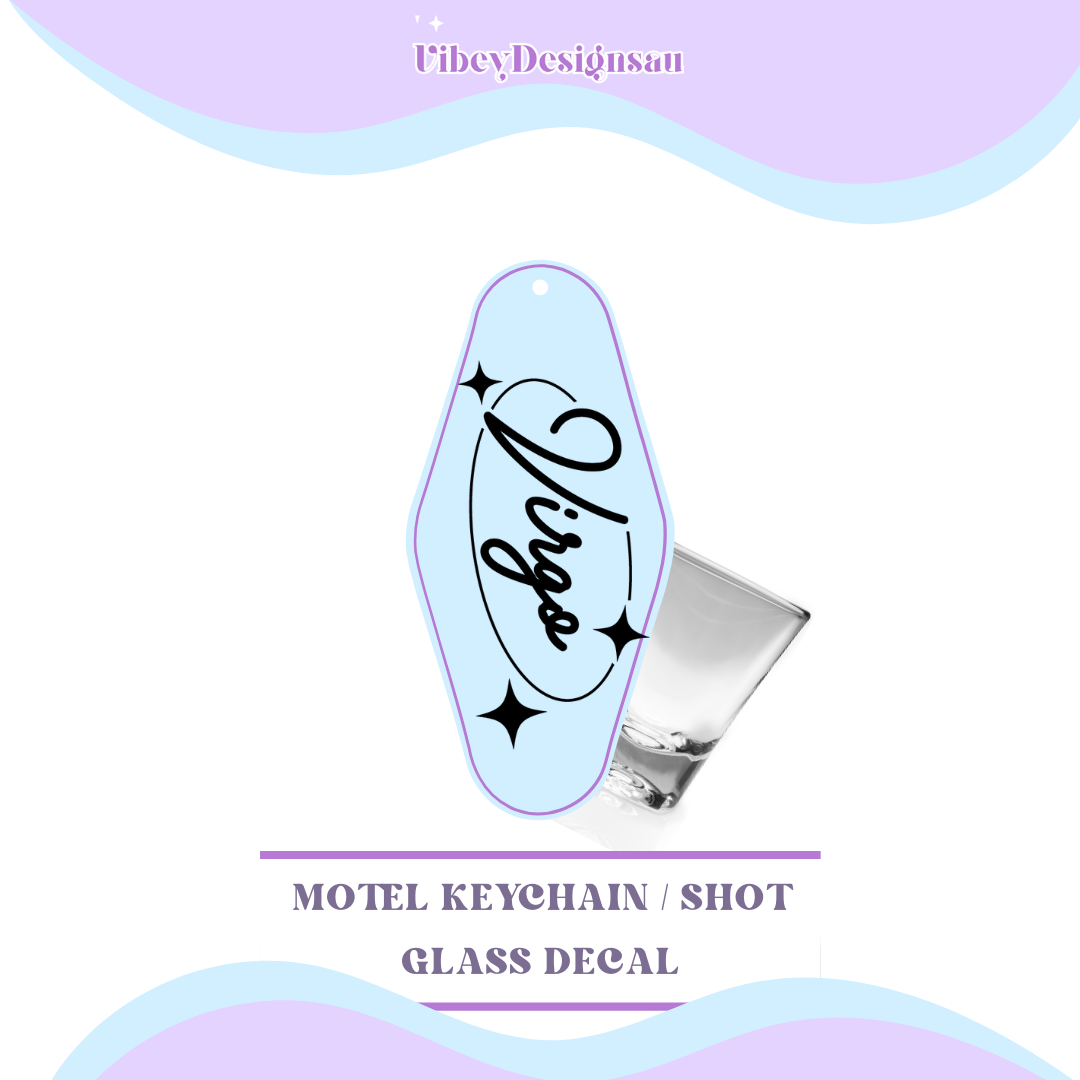 RTS Motel Keychain | Shotglass Decal - Virgo