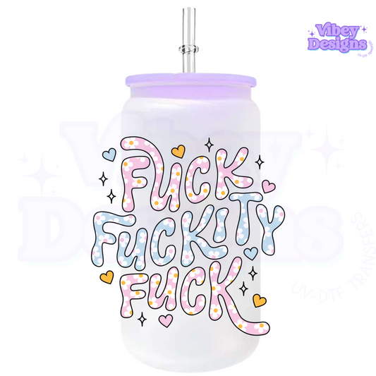 RTS UV-DTF Transfer for Bottle, Glass, Mug, Diary - F*ckity F*ck