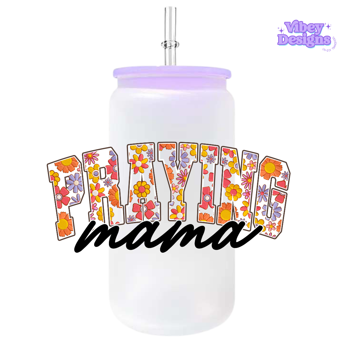 UV-DTF Transfer for Bottle, Glass, Mug, Diary - Praying Mama