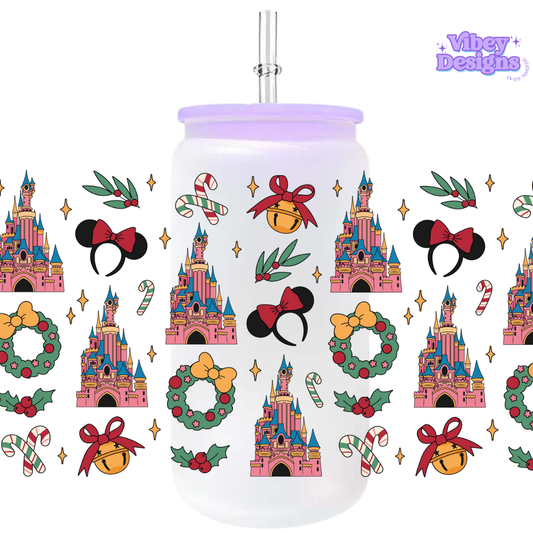 Uv Dtf Wrap For 16oz Libbey Glass - Magical Castle