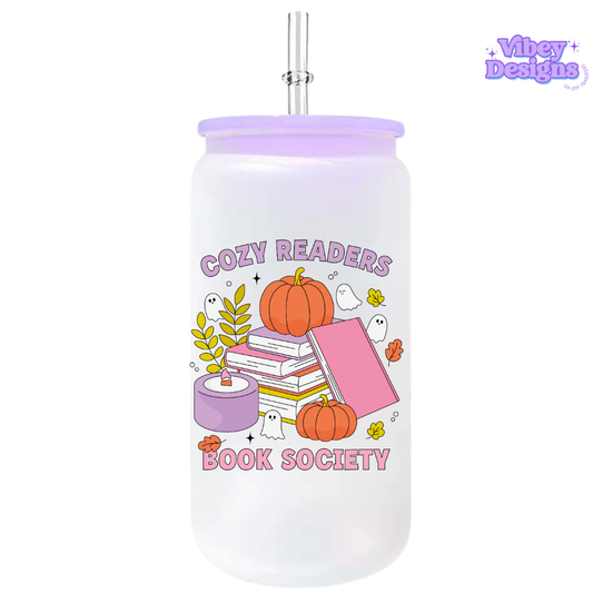 UV-DTF Transfer for Bottle, Glass, Mug, Diary - Cozy Readers
