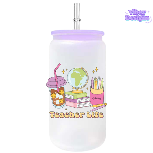 UV-DTF Transfer for Bottle, Glass, Mug, Diary - Teacher life