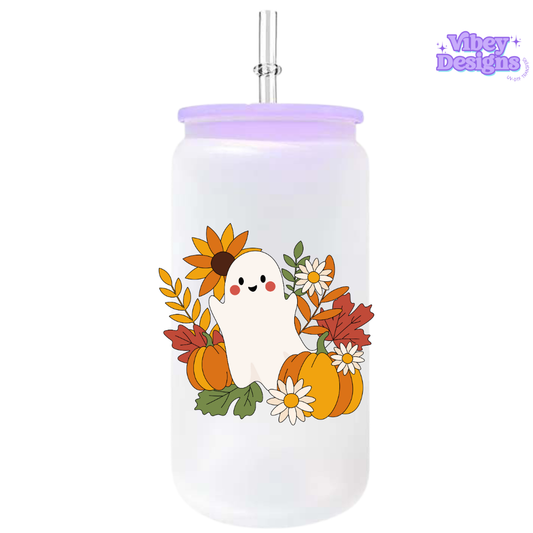 UV-DTF Transfer for Bottle, Glass, Mug, Diary - Fall Ghost