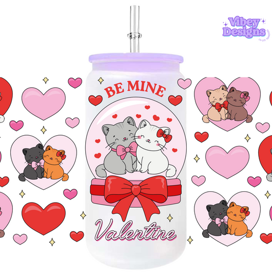 Uv Dtf Wrap For 16oz Libbey Glass - Be Mine Valentine