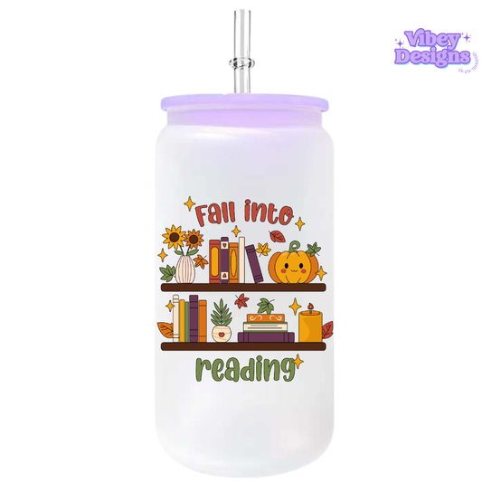 UV-DTF Transfer for Bottle, Glass, Mug, Diary - Fall into reading