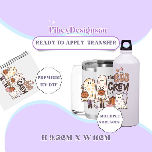 Uv Dtf Transfer for Bottle, Glass, Mug, Diary - The Boo Crew