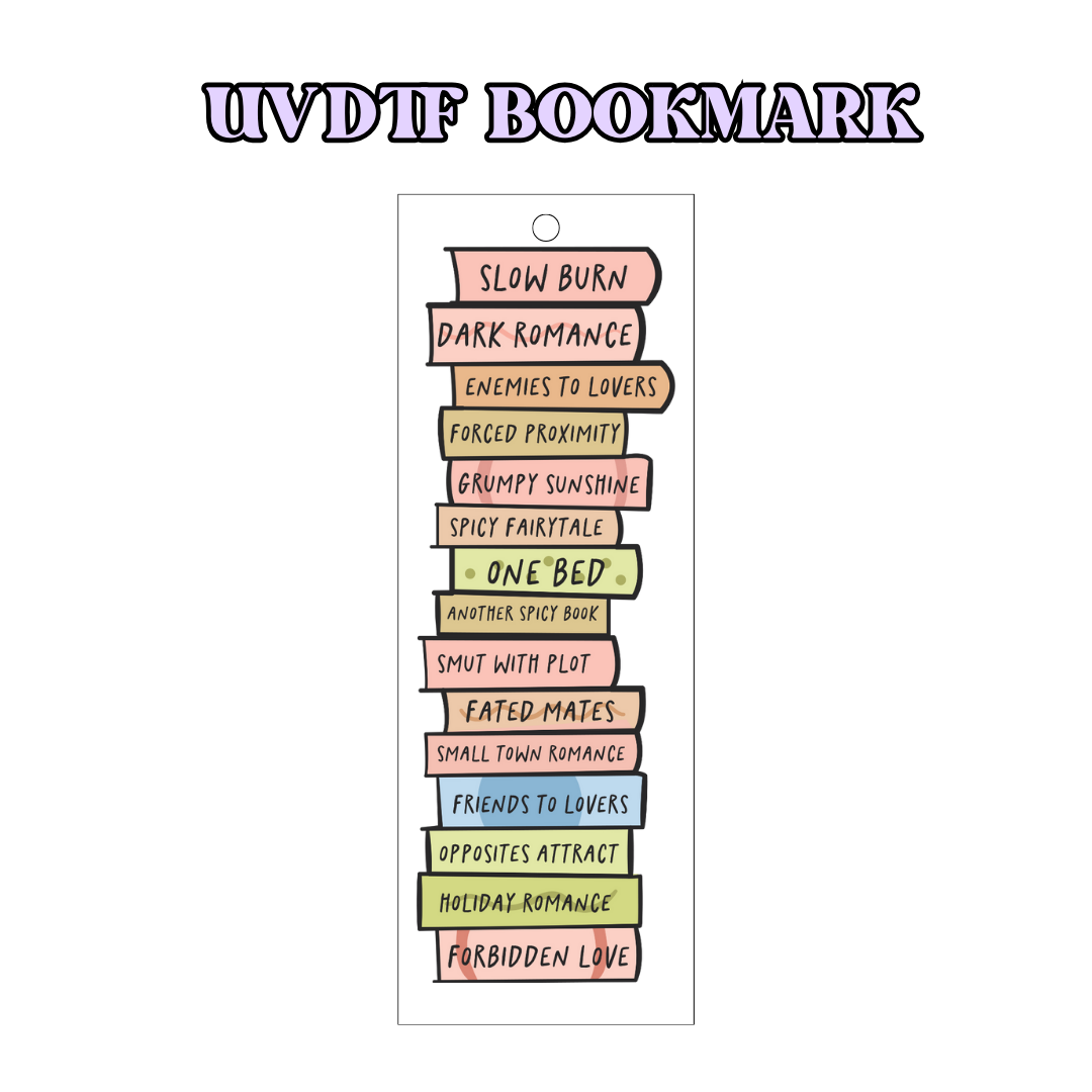 UV-DTF Bookmark Transfer - Book Stack